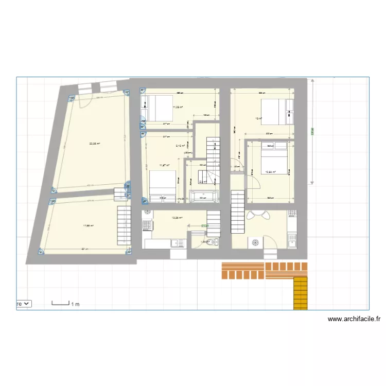 Vihiers Etage. Plan de 