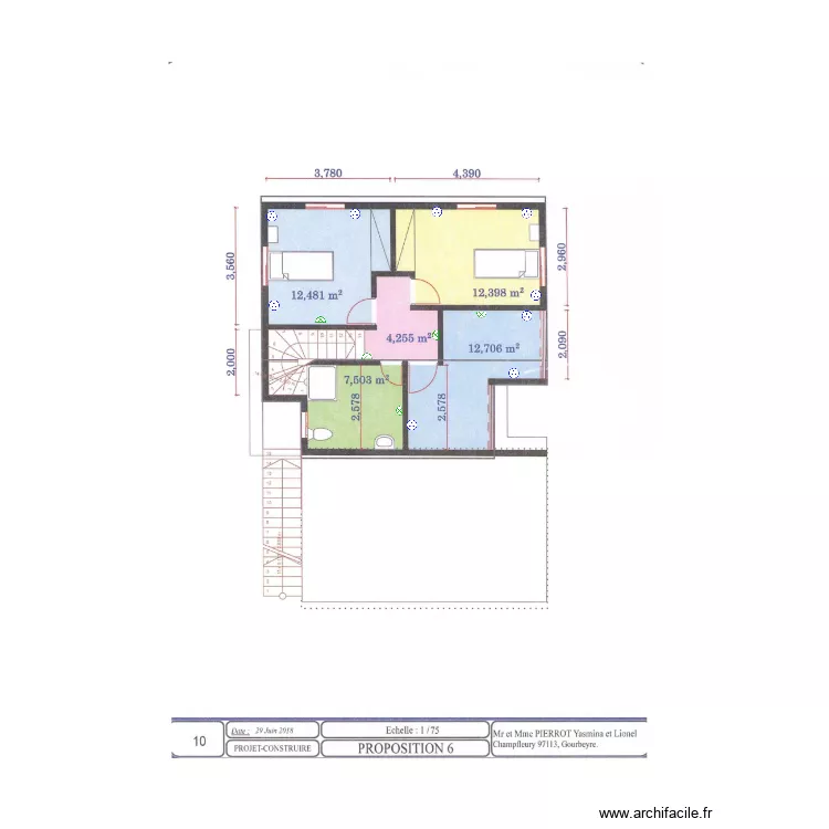 Plan Villa Pierrot. Plan de 