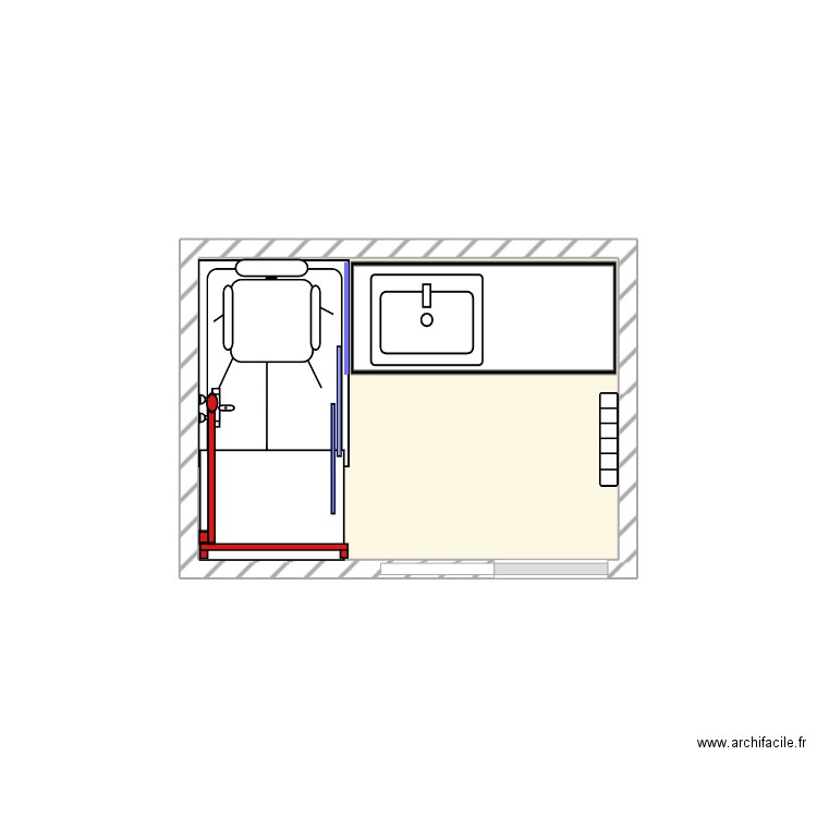 SLepine. Plan de 1 pièce et 4 m2