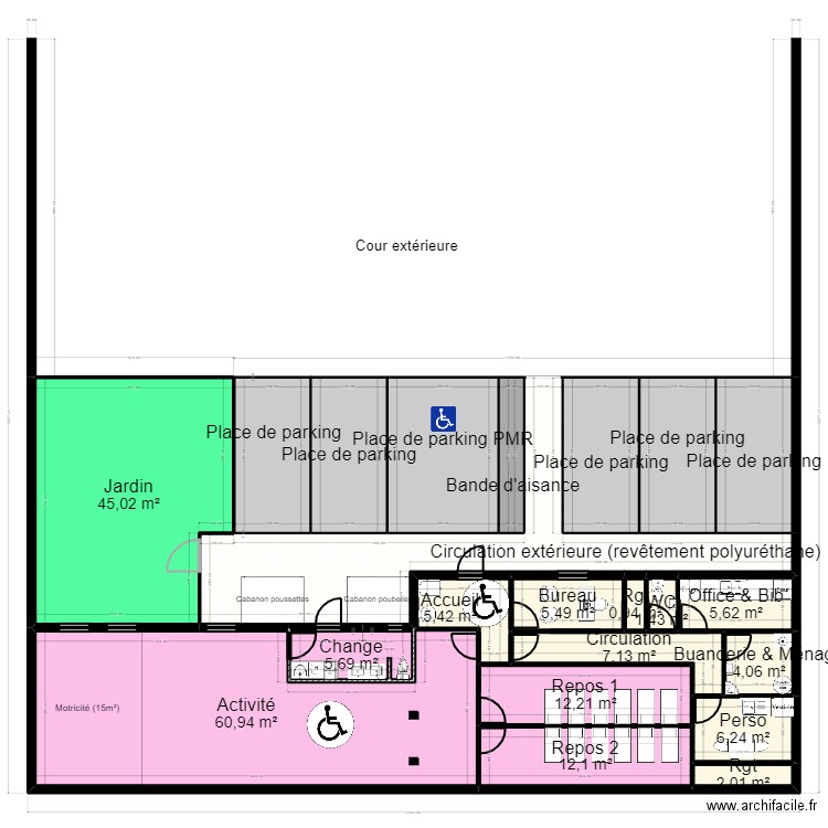 Alfortville Projet V2 JORDAN. Plan de 22 pièces et 293 m2