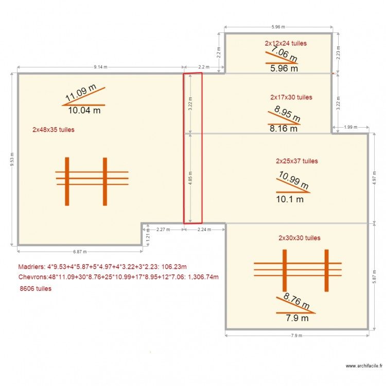 detail toiture. Plan de 0 pièce et 0 m2