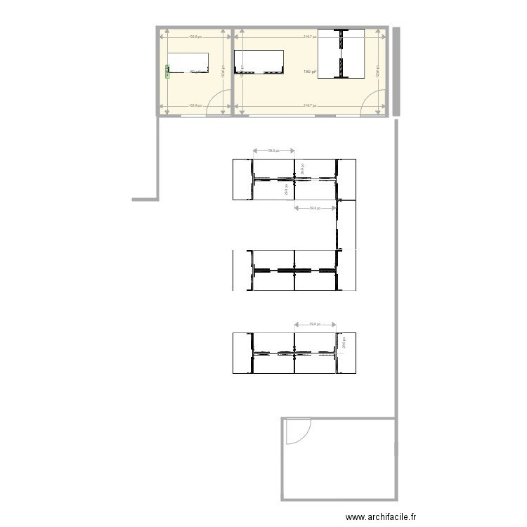 Boscus reamenagement bureau 02. Plan de 0 pièce et 0 m2