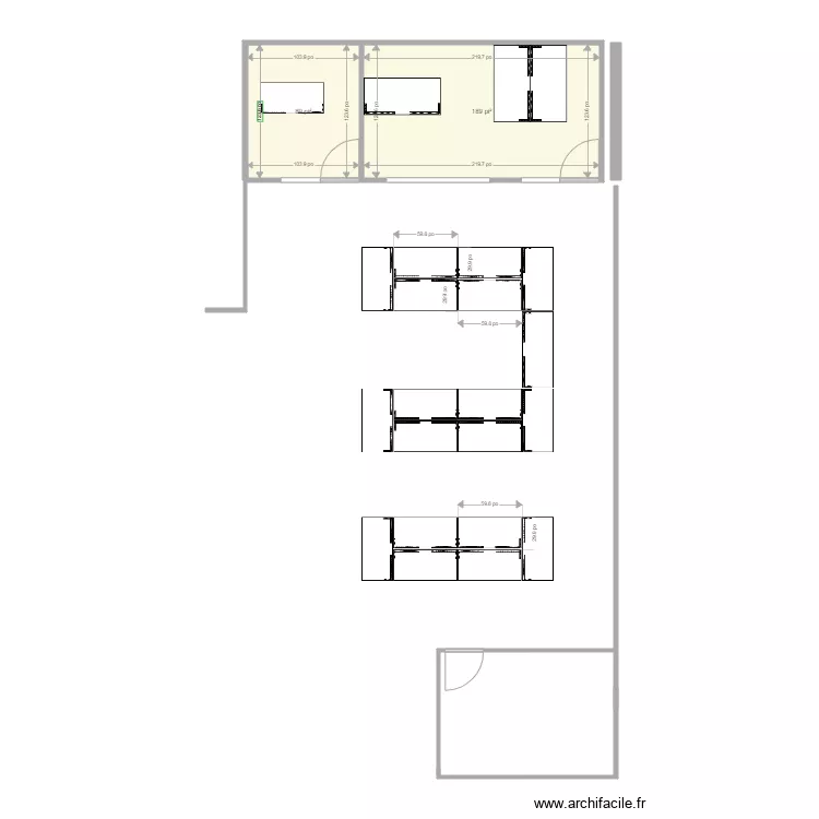 Boscus reamenagement bureau 02. Plan de 
