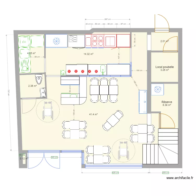 Verneuil Restaurant v8 3 sans plan. Plan de 