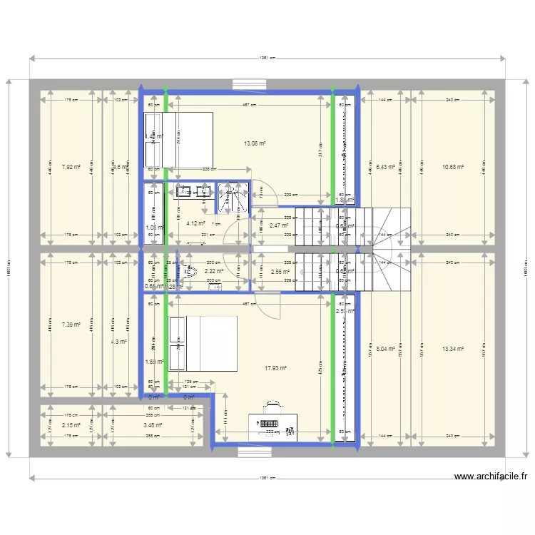 Raph 2&egrave;me &eacute;tage option 2. Plan de 