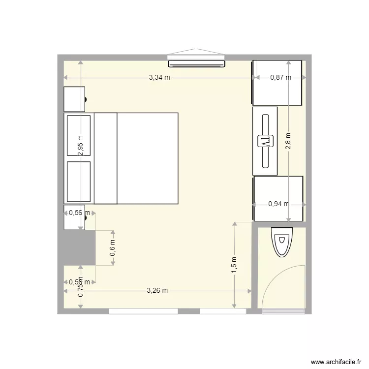Mylena chambre version 3. Plan de 