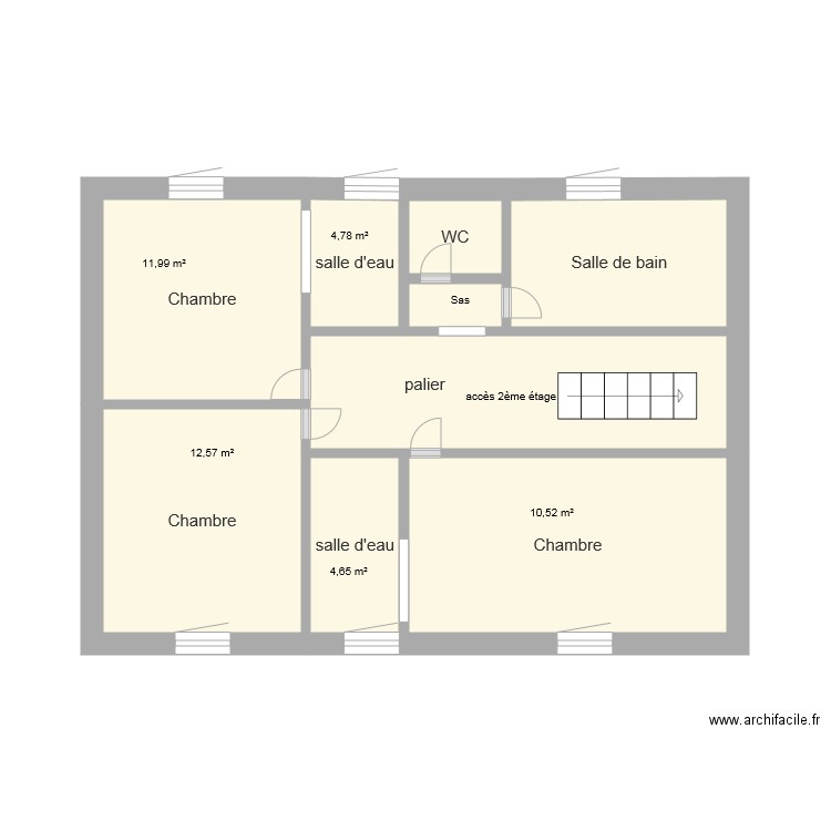 DOSSIER TANT 1er étage. Plan de 0 pièce et 0 m2