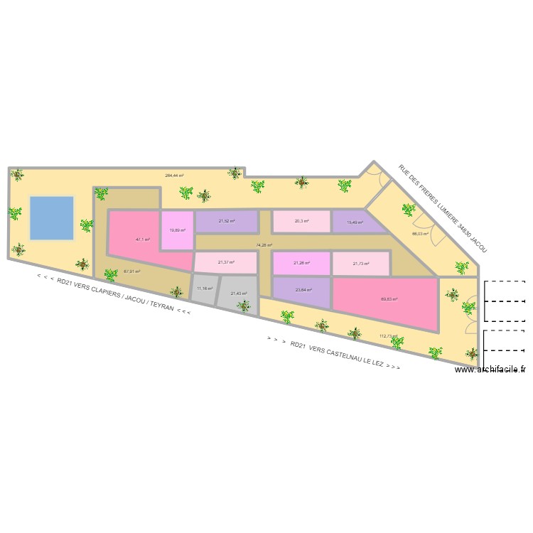 AK99 APPART MV 180823A. Plan de 17 pièces et 900 m2