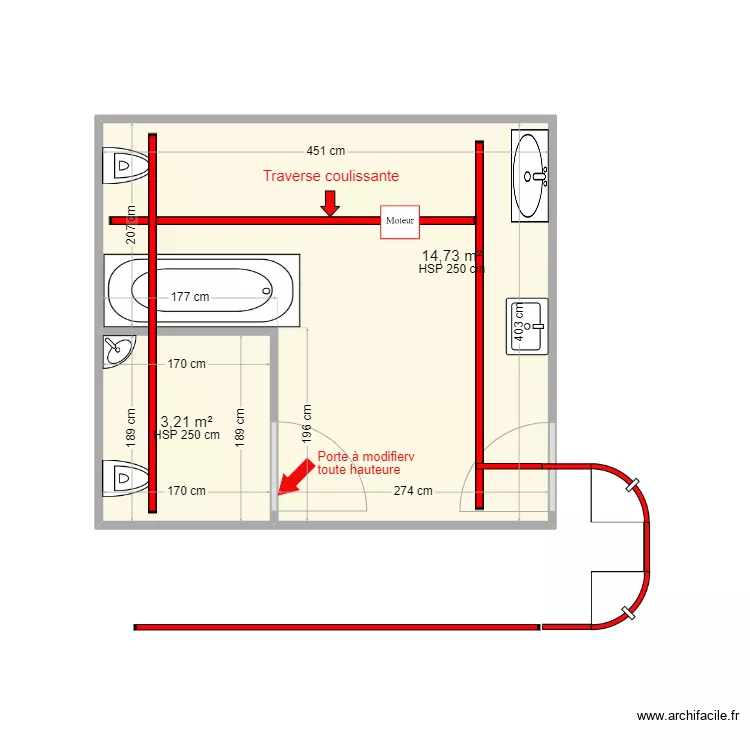 IME Gueret wc sdb Armenio H. Plan de 