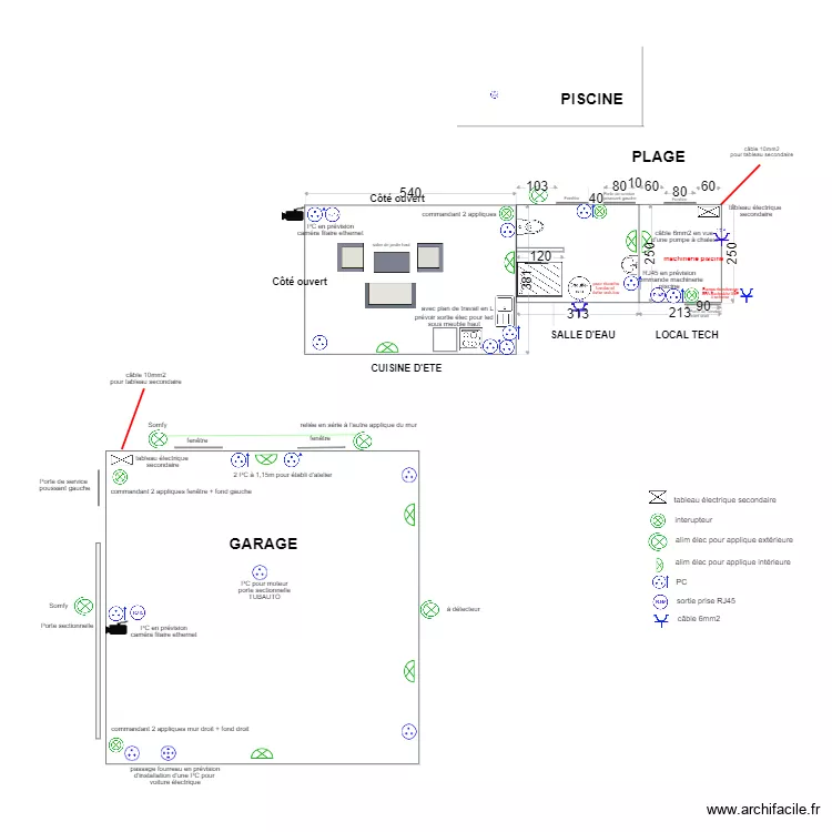 POOL HOUSE électricité v1. Plan de POOL HOUSE électricité v1. Plan de
