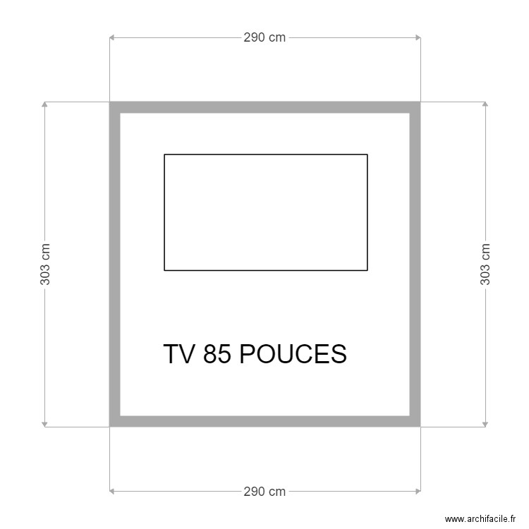 TV 85. Plan de 0 pièce et 0 m2
