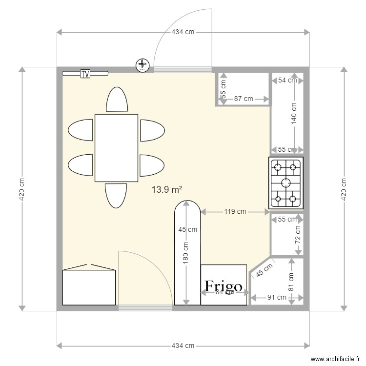 CUISINE. Plan de 0 pièce et 0 m2