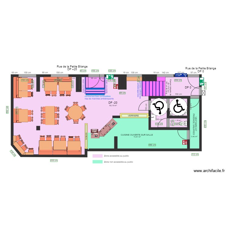 VERSION FRANCAISE APRES TRAVAUX ESPACE DE ROTATION. Plan de 0 pièce et 0 m2