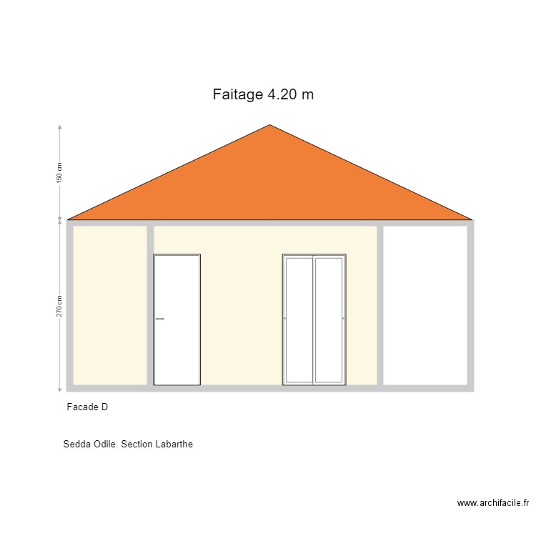 Facade B2. Plan de 0 pièce et 0 m2