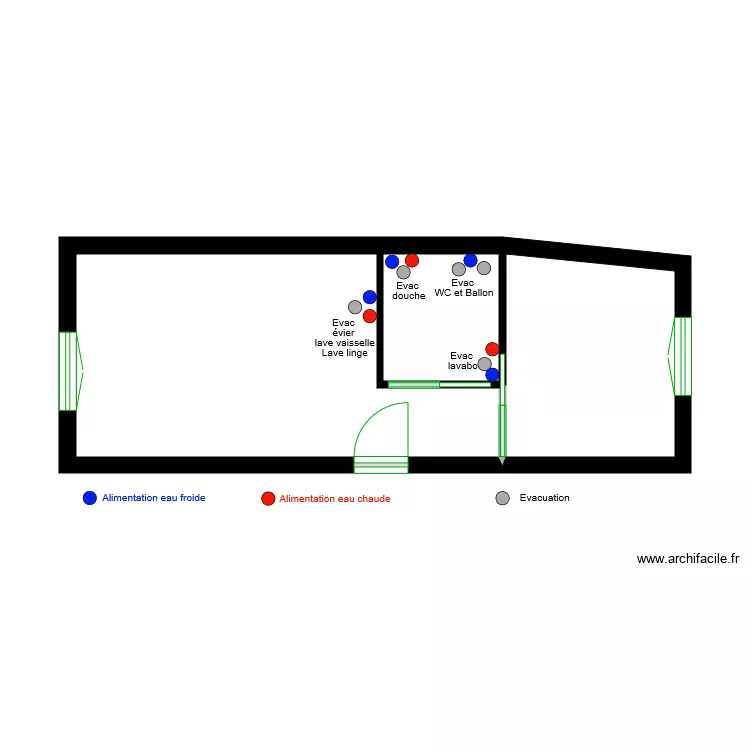 Jouarre plomberie modif. Plan de 