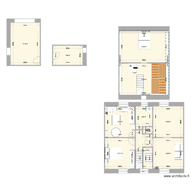 Picard modif. Plan de 11 pièces et 133 m2