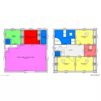 Maison plan carr&eacute;