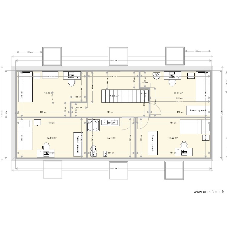combles maison sdb. Plan de 0 pièce et 0 m2