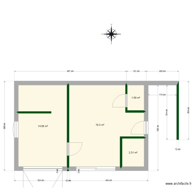 Extension Gué Haut2. Plan de 0 pièce et 0 m2