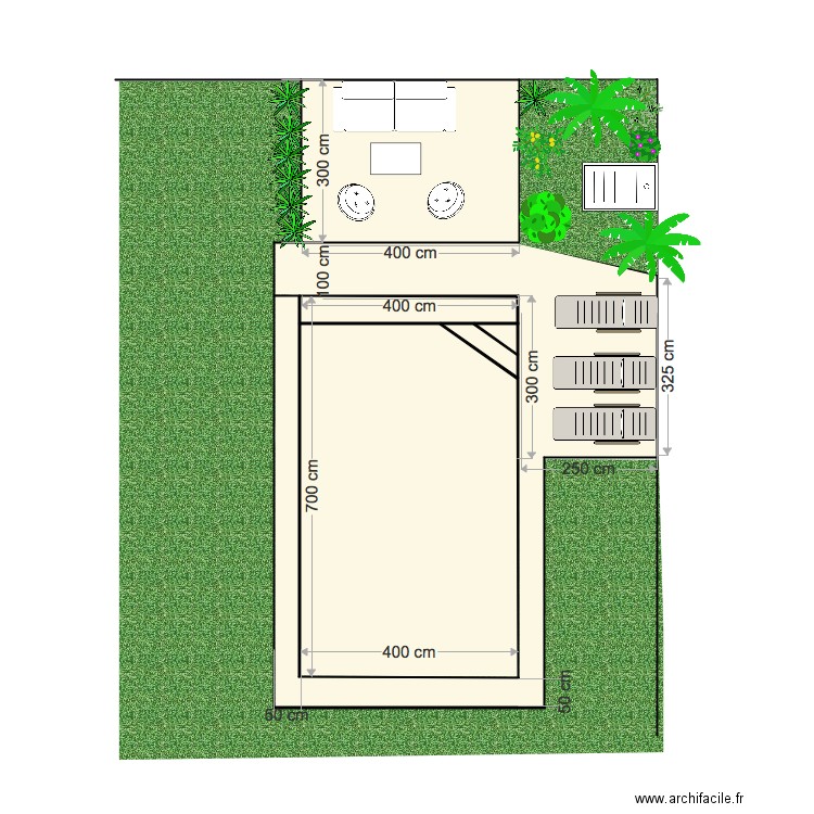 piscine k et V 2. Plan de 0 pièce et 0 m2