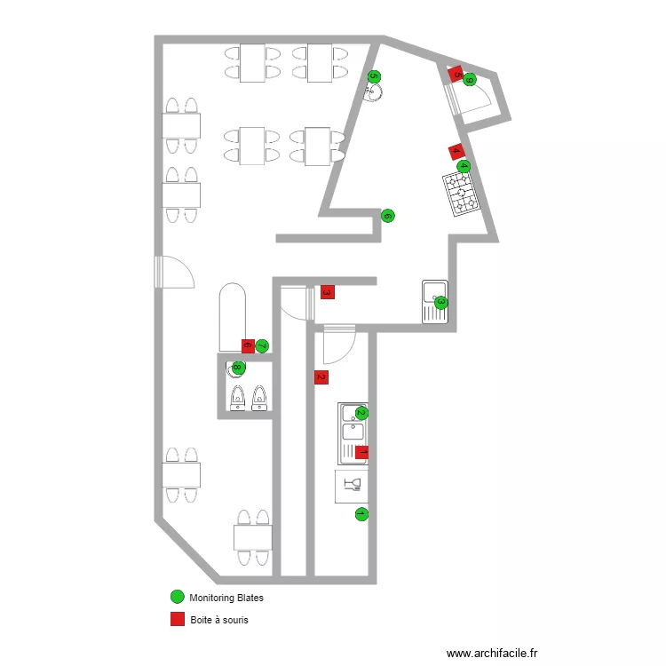 La Bouche des go&ucirc;ts. Plan de 