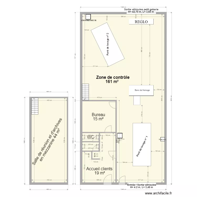 CCT VL Contr&ocirc;le Technique BL AUTOS. Plan de 