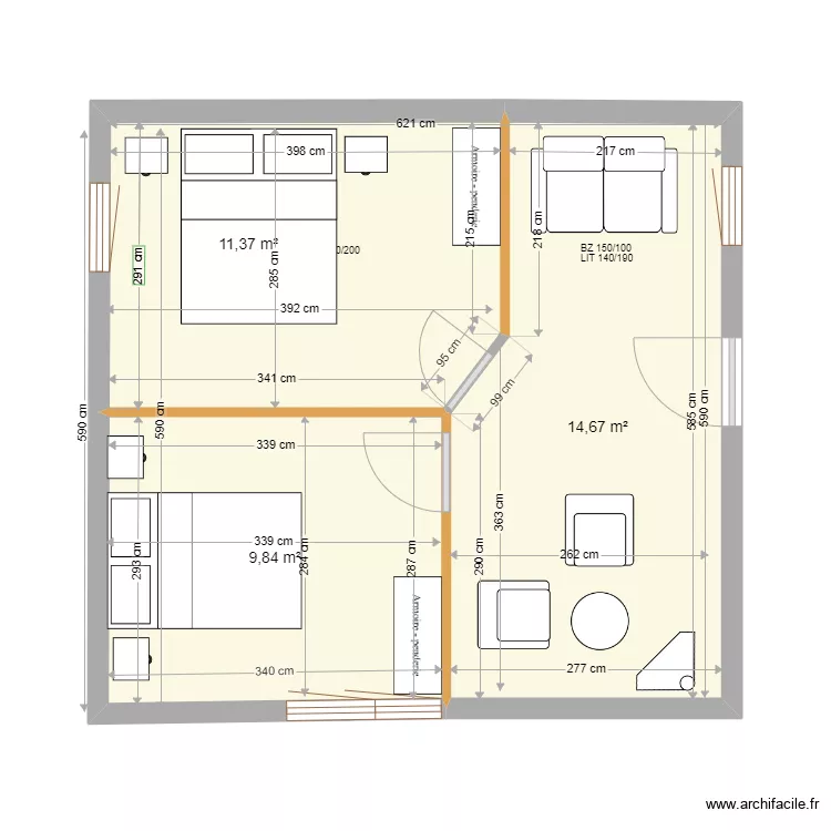 petite maison P-7. Plan de 