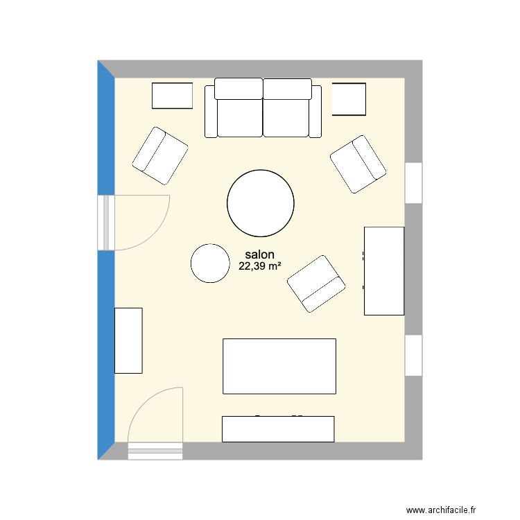 salon Colombes. Plan de 0 pièce et 0 m2