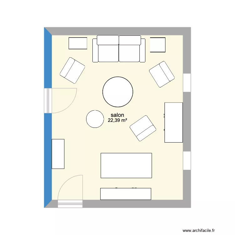 salon Colombes. Plan de 