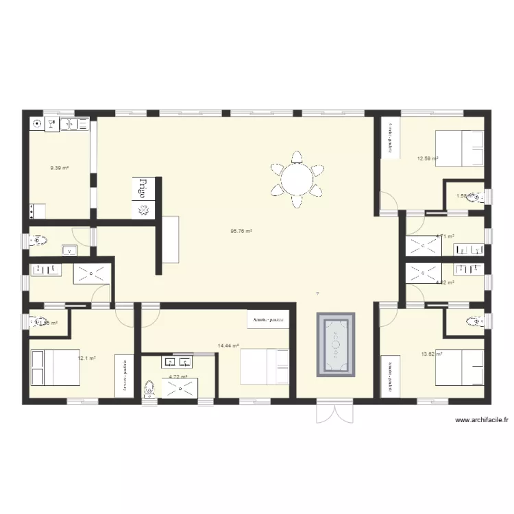 MAISON DE VACANCES. Plan de 
