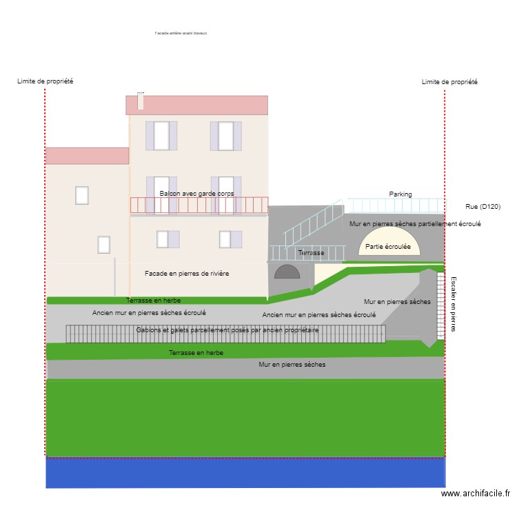 Plan de facade Moulinas v01. Plan de 0 pièce et 0 m2