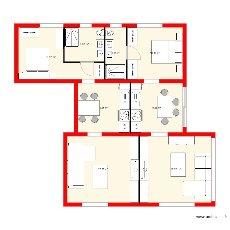 anto rdc test 2. Plan de 0 pièce et 0 m2