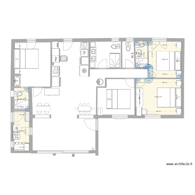 Daniel2. Plan de 5 pièces et 27 m2