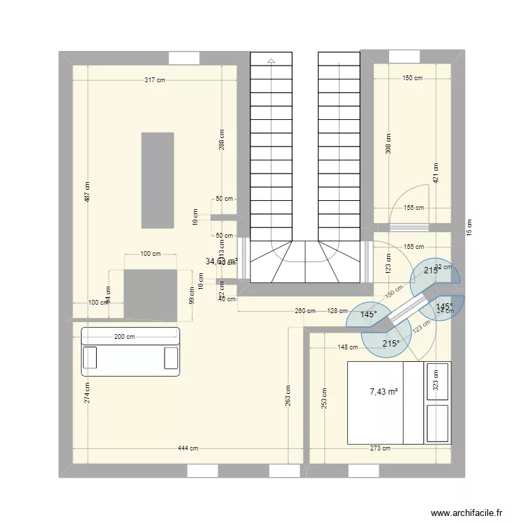 GERARDMER sans cotations. Plan de 