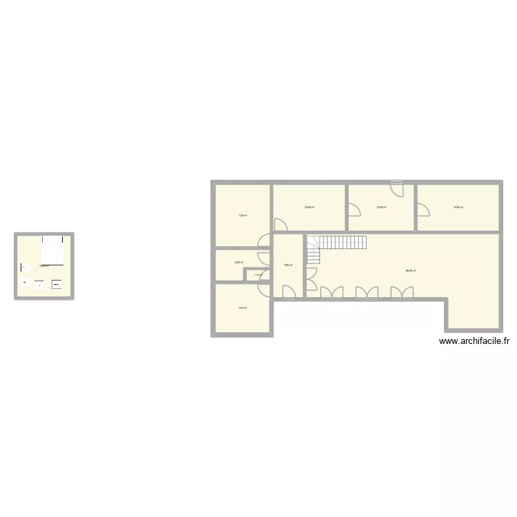 MAISON. Plan de 10  et 151 m²