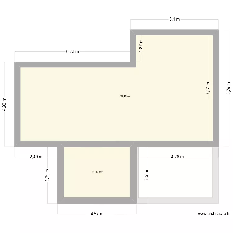 ISSAMBRES. Plan de 3 pièces et 94 m²