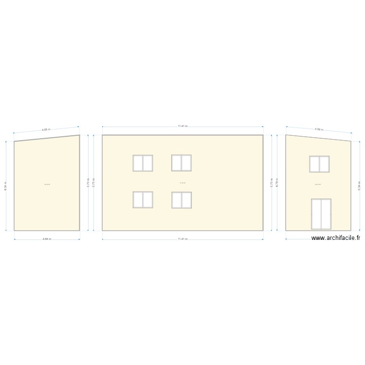 façade Gardin. Plan de 0 pièce et 0 m2