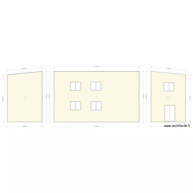 fa&ccedil;ade Gardin. Plan de 