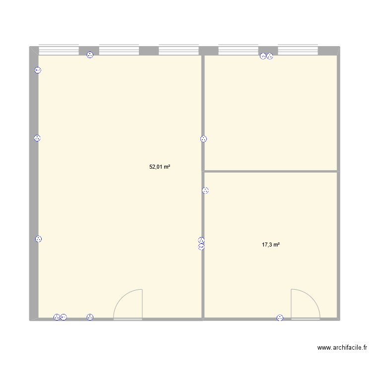 plan bureau 106/105 à compléter. Plan de 0 pièce et 0 m2