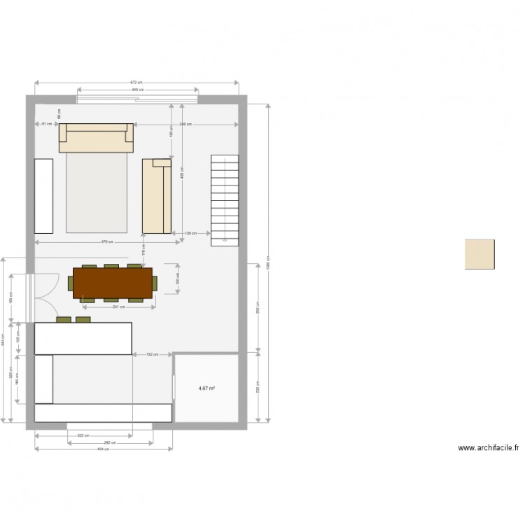 1er étage meublé  table séparée pouf 99 99. Plan de 0 pièce et 0 m2