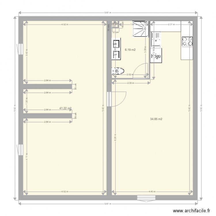 vie est belle 3 pieces. Plan de 0 pièce et 0 m2
