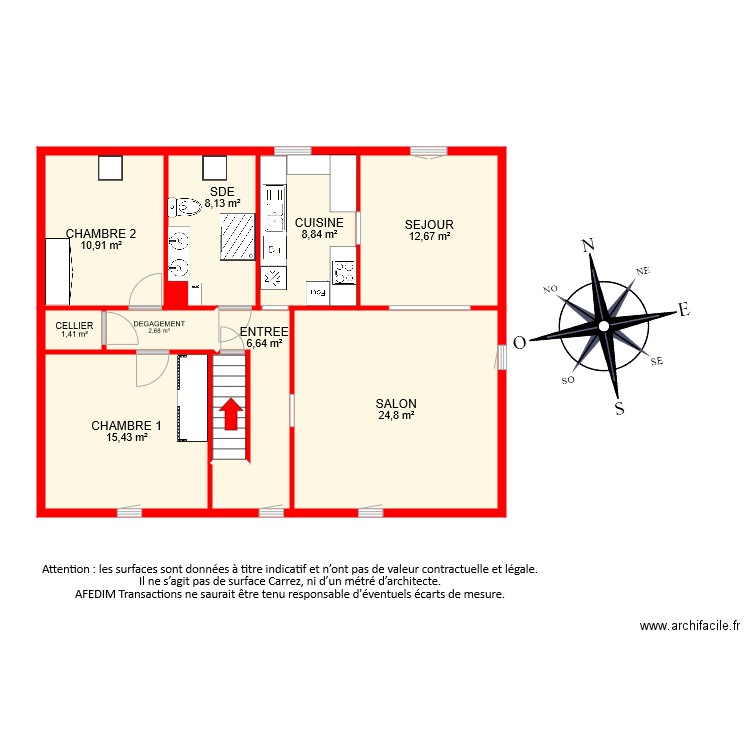 BI4622 PASCAL. Plan de 10 pièces et 94 m2