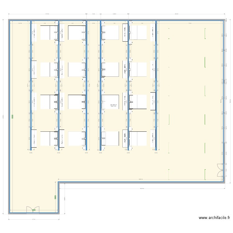 plan Mourat. Plan de 1 pièce et 442 m2