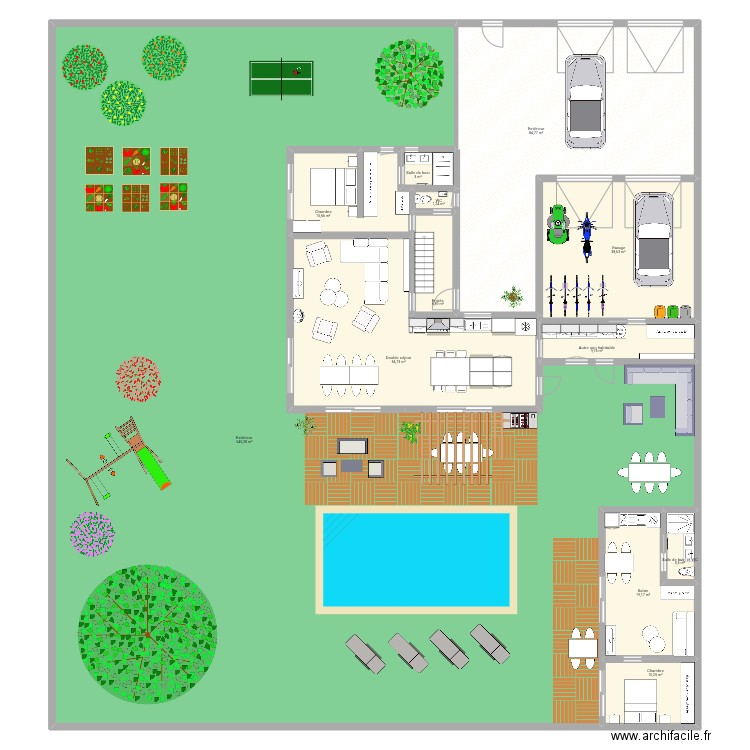 Maison 36. Plan de 20 pièces et 878 m2