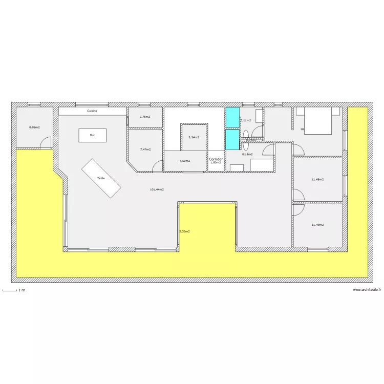 Loveresse attique II. Plan de 