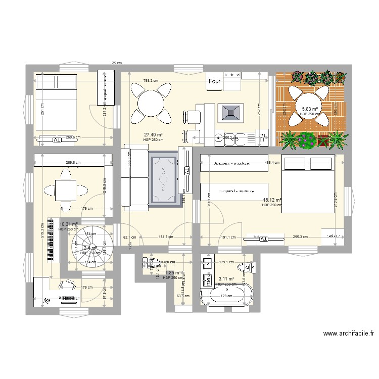 3eme etage metzeral 71m2 avec meubles 15 Nov 2020. Plan de 0 pièce et 0 m2