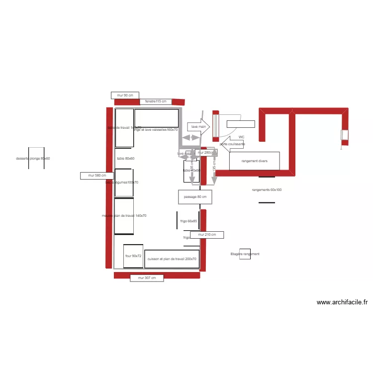 plan cuisine. Plan de plan cuisine. Plan de