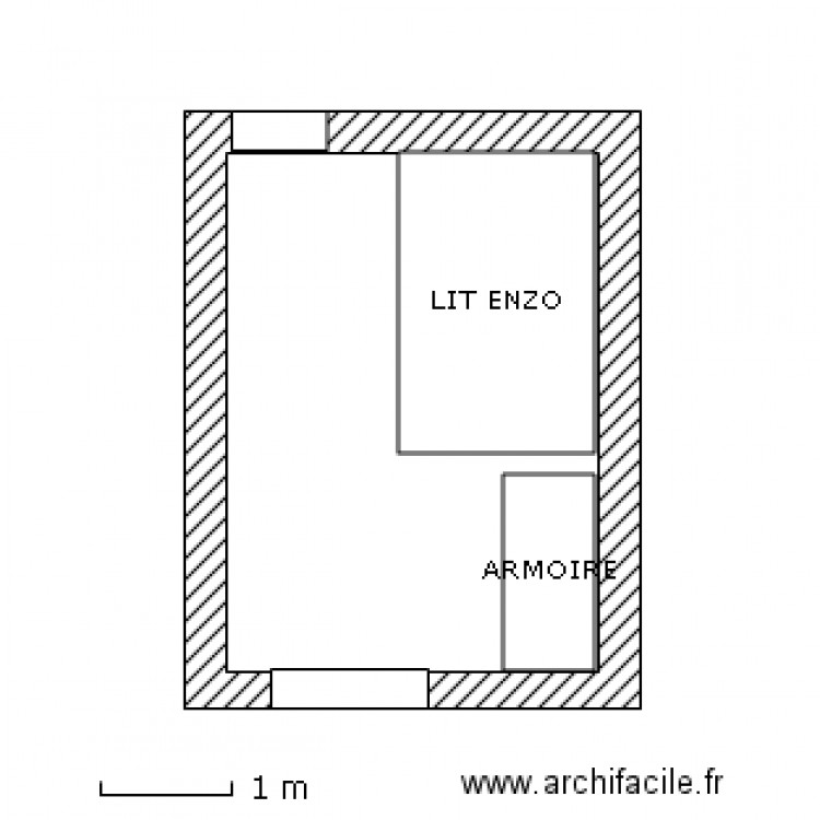 PLAN CHAMBRE ENZO. Plan de 0 pièce et 0 m2