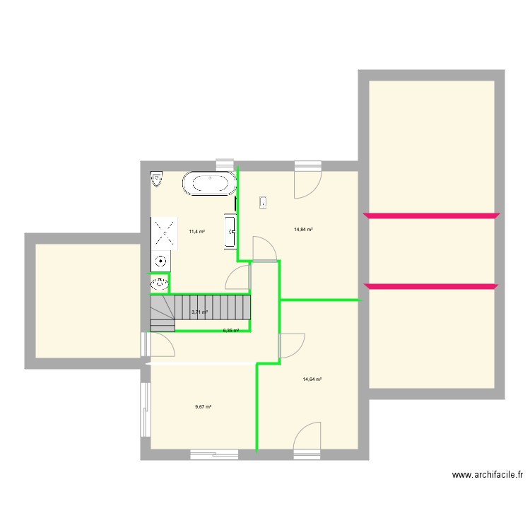 plan rollon 3 étage. Plan de 0 pièce et 0 m2