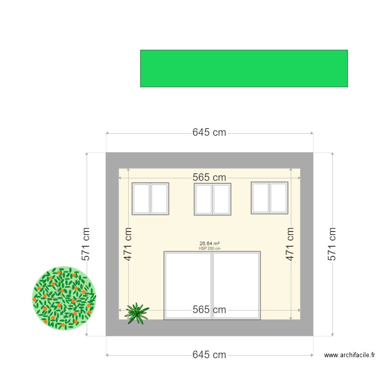 façace avant. Plan de 0 pièce et 0 m2